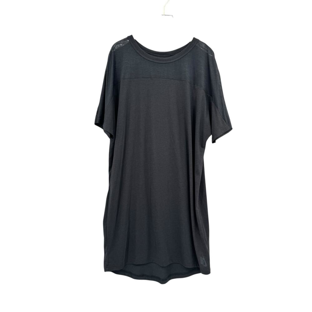 NikeLab NWT Essential Black Burnout Casual Relaxed T-shirt Mini Dress 865777 - Picture 12 of 15